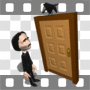 Edgar at door with raven
