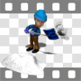 Greg shoveling snow