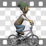 Man riding bike