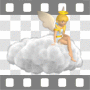 Fairy sitting on cloud