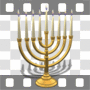Menorah with candles