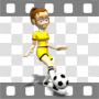 Girl practicing soccer