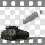 Tank shooting gun