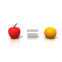 Apple equals orange