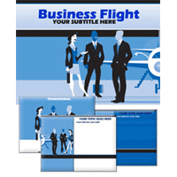 Business flight powerpoint template