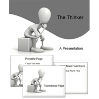 The thinker powerpoint template