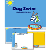 Dog swim powerpoint template