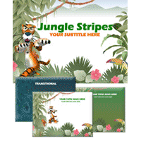 Jungle stripes powerpoint template