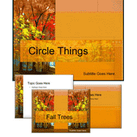 Fall trees powerpoint template