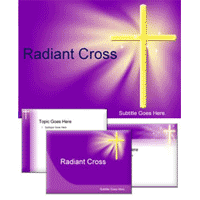 Radiant cross PowerPoint template