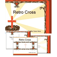 Retro cross powerpoint template