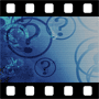 Questionmarks and blue grunge video background