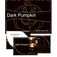 Dark pumpkins powerpoint template