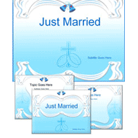 Just married powerpoint template