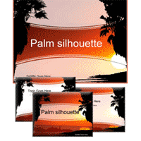 Powerpoint template with palm silhouette