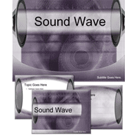 Powerpoint template with sound wave