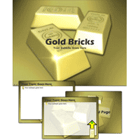 Gold bricks powerpoint template