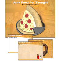 Junk food for thought powerpoint template