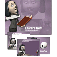 Literary great PowerPoint template