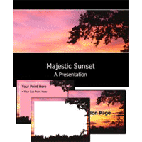 Majestic sunset powerpoint template