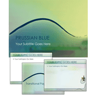 Prussian blue powerpoint template