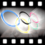 Olympic rings flashing by