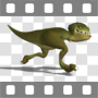 Side view of t-rex running