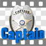 Captain police badge revolving