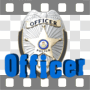 Officer police badge revolving