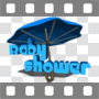 Baby shower boy umbrella opening