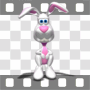 Easter bunny bouncing