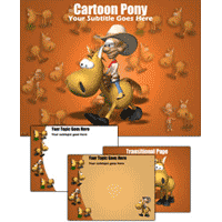 Cartoon pony powerpoint template