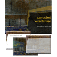 Corroded warehouse powerpoint template