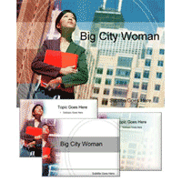Big city woman powerpoint template