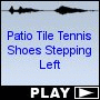Patio Tile Tennis Shoes Stepping Left