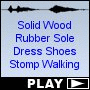 Solid Wood Rubber Sole Dress Shoes Stomp Walking