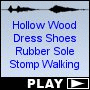 Hollow Wood Dress Shoes Rubber Sole Stomp Walking