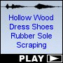 Hollow Wood Dress Shoes Rubber Sole Scraping