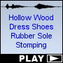 Hollow Wood Dress Shoes Rubber Sole Stomping