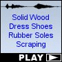 Solid Wood Dress Shoes Rubber Soles Scraping
