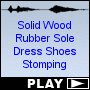 Solid Wood Rubber Sole Dress Shoes Stomping