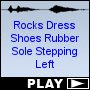 Rocks Dress Shoes Rubber Sole Stepping Left