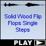 Solid Wood Flip Flops Single Steps