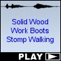 Solid Wood Work Boots Stomp Walking