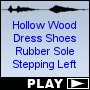 Hollow Wood Dress Shoes Rubber Sole Stepping Left