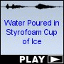 Water Poured in Styrofoam Cup of Ice