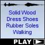 Solid Wood Dress Shoes Rubber Soles Walking