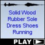 Solid Wood Rubber Sole Dress Shoes Running
