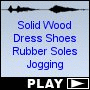 Solid Wood Dress Shoes Rubber Soles Jogging
