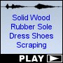 Solid Wood Rubber Sole Dress Shoes Scraping